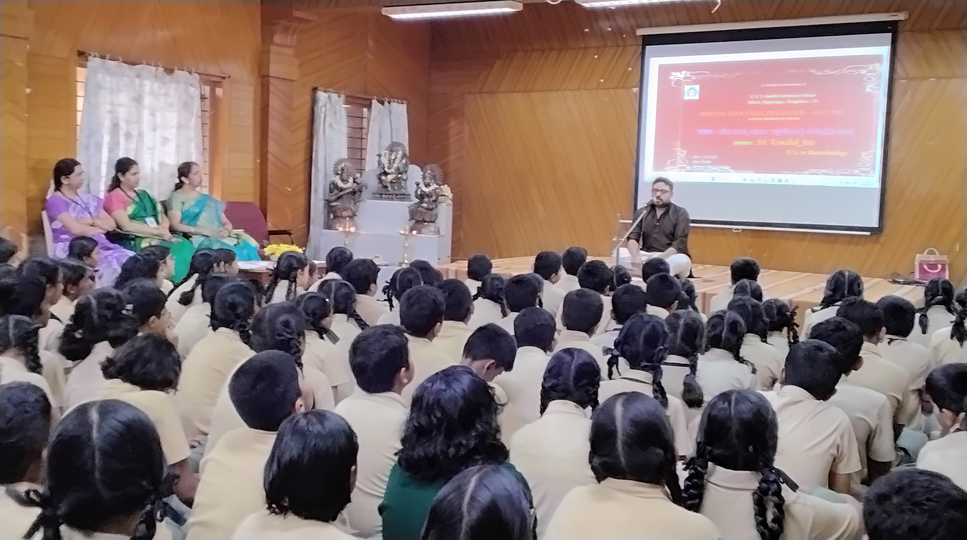 Primary students participating in a classroom activity