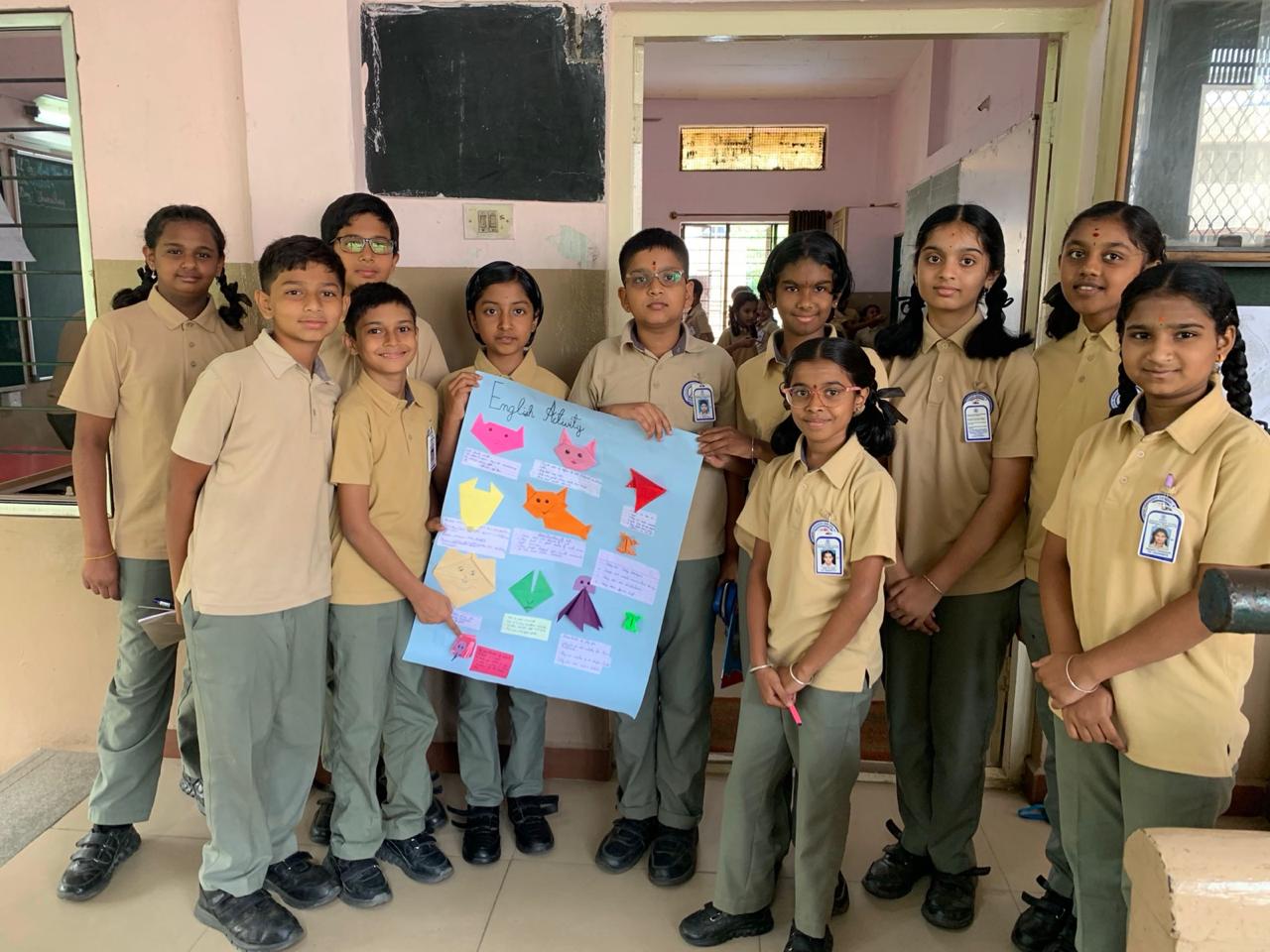 Primary students participating in a school enrichment activity