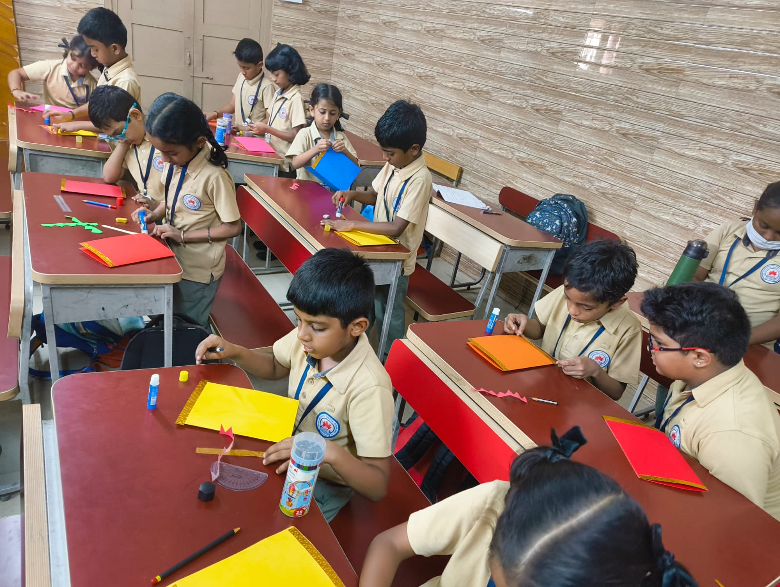 Primary students during a group activity session