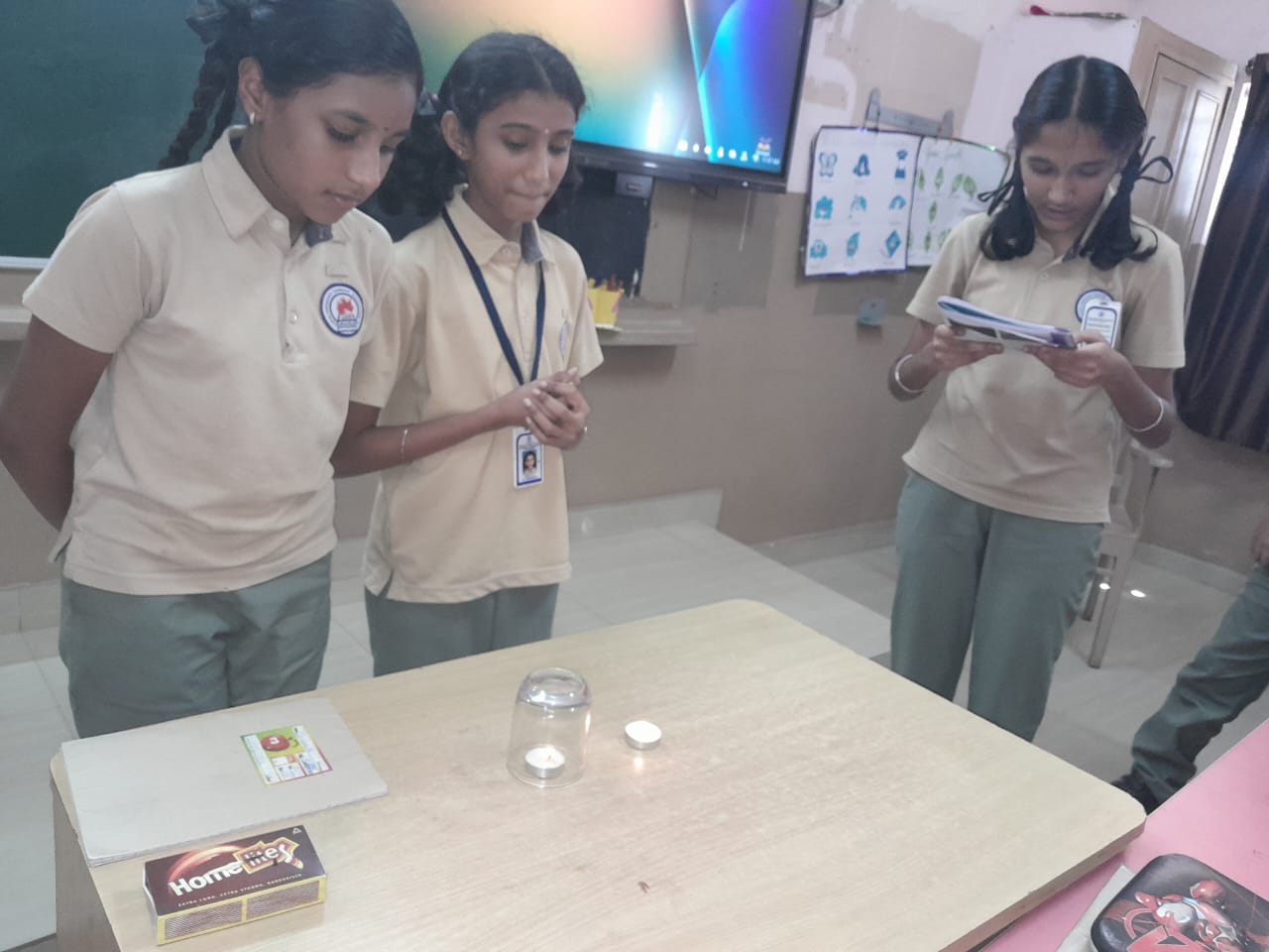 Primary students engaged in a creative craft activity