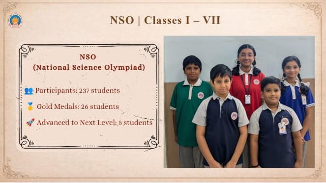 Student honored for outstanding performance during school event